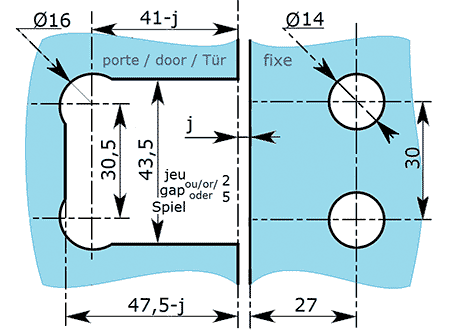 Messinghalter mit Neigung, 2 Abgänge mit Deckenverbindung, poliert