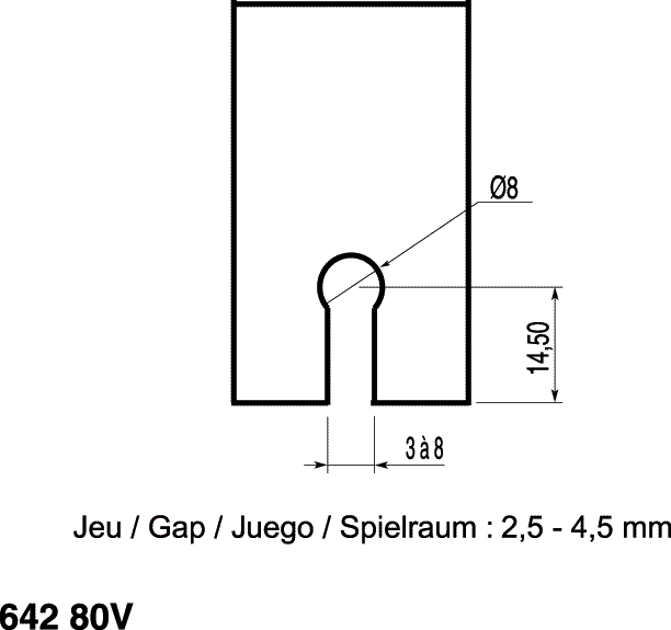 clip with counterplate  A.S. gl/gl 50x50 3 entries mat chrome  brass