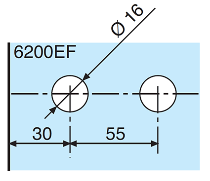 hinge adler selection with reversible surface fixed  aluminium frame  polished stainless steel
