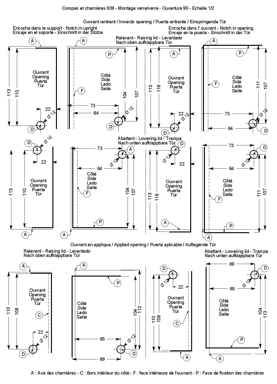 door frame profil A.S. 55x50x6500   grey RAL 9001 aluminium