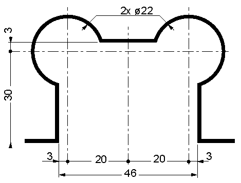 Feststehende Messinghalter, verchromt, e=10