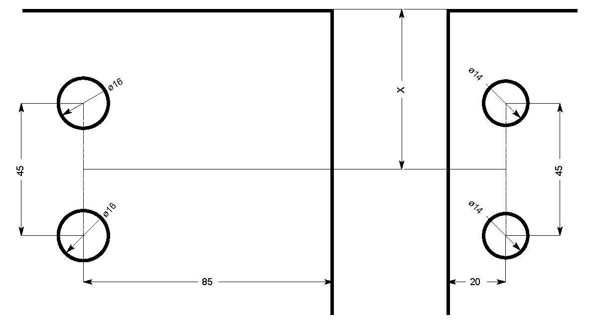Rastscharnier   venus gl/gl.180 mit Versatz  Stärke 8 x2 Vergoldet