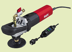 polishing,  portable polishing machine with water dispenser device and differential circuit breaker
