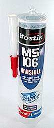 silicon elastomer mastic, invisible,  MS 106, BOSTIK