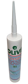 silicone acetic, AQUARIUM, translucent, OLIVE