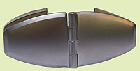 hinges, VENUS design, double, Matt chromed brass
