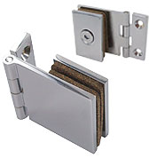 charnières Adler® ligne carrée à platine 40x40, laiton chromé