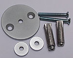 clips on plate stand - matt chrome - set for mounting