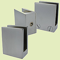 clip with counterplate, mat velour, 50 x 40 mm