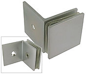 pince à contreplaque  A.S. mur/gl.90 équerre 50x50 laiton chromé mat