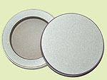 rosette, clip-on, brass, satin chrome, flat, dia. 30 mm