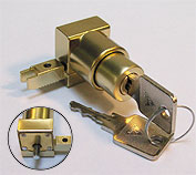 lock for shoe section Huwil, same key number right, gold