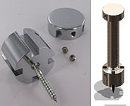 kit 4D clip for counter, chromed brass