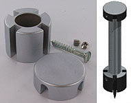 kit 4D clip for counter, matt chromed brass
