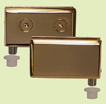 hinges, aluminium bronze, on pivot, gilded