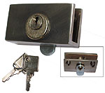 lock for showcase, different key numbers, matt chromed brass