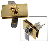 lock for showcase, same key number, gold brass