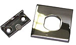 façade for ABLOY security cylinder 40 x 40, brass chrome
