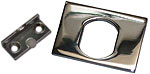 façade for ABLOY security cylinder 40 x 27, brass chrome