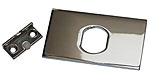 façade for ABLOY security cylinder 65 x 36, brass chrome