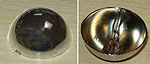 vitrine-ball - cap, half-spherical, chromium plated