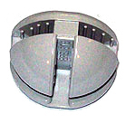 vitrine-ball at 90°, fourth-sphere, 4 mm glass, white