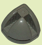 vitrine-ball at 90°, eight-sphere, 4 mm glace, grey