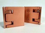 charnière à rappel Reversi sans platine ép.8 tout métal x2 cupro-aluminium brossé cuivre grain 400