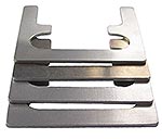 Kit cales capsi paire charnière ép.10  aluminium