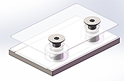 kit adaptation capsi charnière gl/gl.90 x2 cupro-aluminium doré