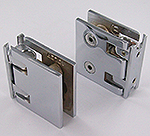 charnière à rappel reversi profil ép.8 tout métal x2 cupro-aluminium chromé brillant