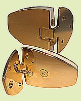 indexed hinge venus wall/gl th.8 x2 gilded brass