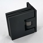 charnière à rappel  minima platine murale mur/glace 90 x2 laiton noire