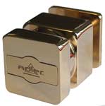 bouton capsi carré 30 simple  cupro-aluminium doré