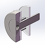 fixation adslide expanseur rond dia.25 inox brossé
