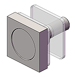 fixation adslide expanseur carré 20x20 inox brossé