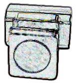 fixation capsi façade tube 20x20 inox  poli