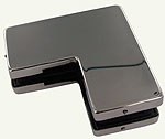 transom / fixed side panel 90° hinge, SEVAX range, polished stainless steel