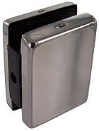 hinge for fixed glass, SEVAX range,  polished stainless steel