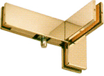 clip, top patch for highlite / sidelite with fin assembly and pivot, left, gold plated
