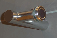 connecteur adlock avec entretoise dist.76 mur/gl inox  brossé