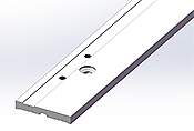 méplat  capsi 38x5x2140 entraxe 1800   chromé brillant