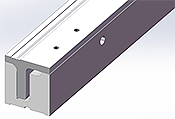 profil comp. capsi 38x42x2800 entraxe 1550   anodisé inox brossé