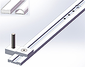 méplat clip-in-door 25x5x2800 entraxes 1550 & 1800 /raidisseur  brut
