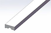 barre de seuil capsi 14x5x1000 non percé   chromé brillant