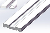 méplat clip-in-door 25x5x2140 non percé   chromé brillant