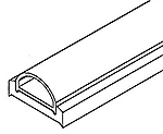 profil de chant  clip in door 10x2x2200 joint autocollant   anodisé inox brossé