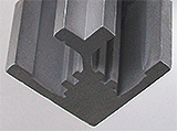 profil U  adler vf double départ verre 10mm x2.45m  anodisé inox brossé