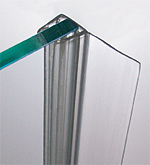 profil déflecteur  adler lèvre perpendiculaire  6-8mm x2m PVC translucide