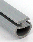 profil joint adler  tubulaire /profil alu 10mm x 1m  PVC gris